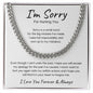 I'm Sorry For Hurting You | White | Cuban Link Chain