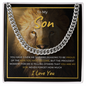 To My Son | Proud Lion | Cuban Link Chain