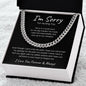 I'm Sorry For Hurting You | Black | Cuban Link Chain
