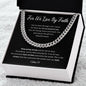 For We Live By Faith | Born of God (BLK) | Cuban Link Chain