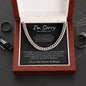 I'm Sorry For Hurting You | Black | Cuban Link Chain