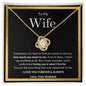 To My Wife | Loving You is What I Live For | Love Knot Necklace