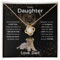 To My Daughter | Lion Daughter with Crown | Love Knot Necklace