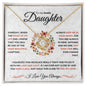 To My Lovely Daughter | Love & Light Coral | Love Knot Necklace