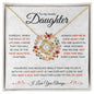 To My Lovely Daughter | Coral Wreath | Love Knot Necklace