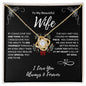 To My Beautiful Wife | You Complete Me | Love Knot Necklace