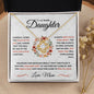 To My Lovely Daughter | Love and Light (Love Mom) | Love Knot Necklace