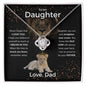 To My Daughter | Lion Daughter with Crown | Love Knot Necklace