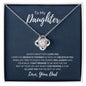 To My Daughter | Never Forget | Love Knot Necklace