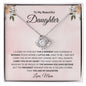 To My Beautiful Daughter | I Closed My Eyes | Love Knot Necklace