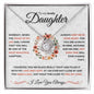 To My Lovely Daughter | Love & Light Coral | Love Knot Necklace