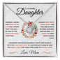 To My Lovely Daughter | Love and Light (Love Mom) | Love Knot Necklace