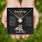To My Daughter | Lion Daughter with Crown | Love Knot Necklace