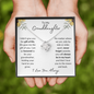 To My Granddaughter | I Am Honored | Love Knot Necklace