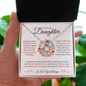 To My Lovely Daughter | Coral Wreath | Love Knot Necklace