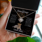 To My Daughter | Lion Daughter with Crown | Love Knot Necklace