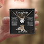To My Daughter | Lion Daughter with Crown | Love Knot Necklace
