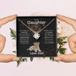 To My Daughter | Lion Daughter with Crown | Love Knot Necklace