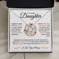 To My Lovely Daughter | Love & Light Coral | Love Knot Necklace