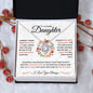 To My Lovely Daughter | Love & Light Coral | Love Knot Necklace