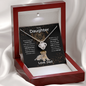 To My Daughter | Lion Daughter with Crown | Love Knot Necklace