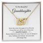 To My Beautiful Granddaughter | When The Pages of My Life End | Interlocking Hearts Necklace