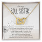 To My Soul Sister | My Best Friend | Interlocking Hearts Necklace