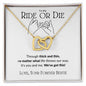To My Ride or Die | Forever Bestie | Interlocking Hearts Necklace
