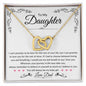 To My Daughter | If I Had To Choose (Love Dad) | Interlocking Hearts Necklace