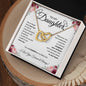 To My Daughter | Baby Girl | Interlocking Hearts Necklace