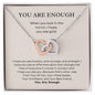 Best Friend | You Are Enough | Interlocking Hearts Necklace