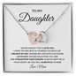 To My Daughter | Never Forget | Interlocking Hearts Necklace