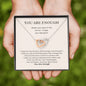 Best Friend | You Are Enough | Interlocking Hearts Necklace