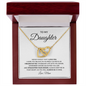 To My Daughter | Never Forget | Interlocking Hearts Necklace