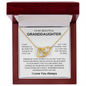 To My Beautiful Granddaughter | Wherever Your Journey | Interlocking Hearts Necklace