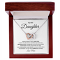To My Daughter | Never Forget | Interlocking Hearts Necklace