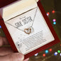 To My Soul Sister | My Best Friend | Interlocking Hearts Necklace