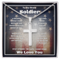 To Our Brave Soldier | The Lord Is My Strength Cross Necklace