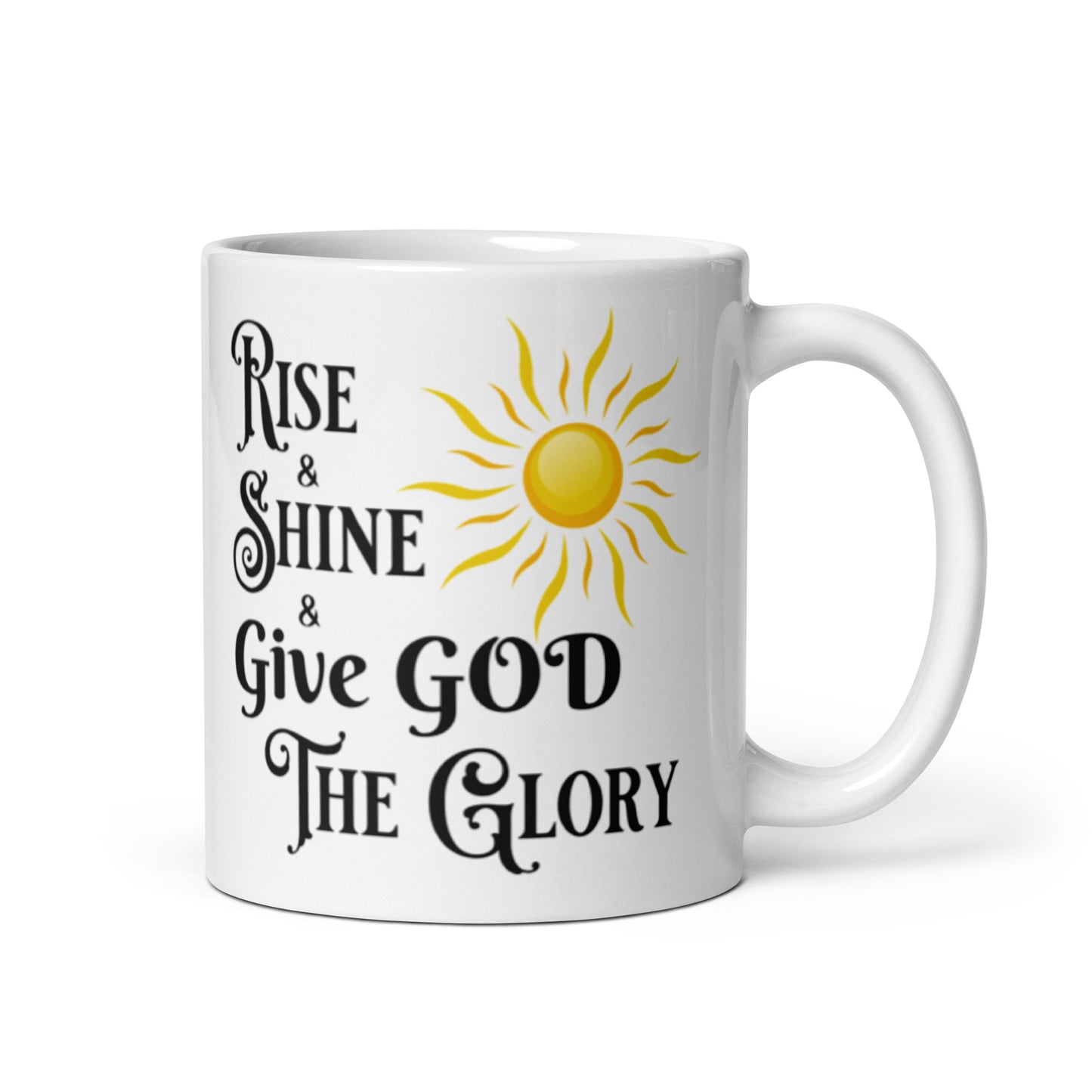 Rise & Shine | White glossy mug