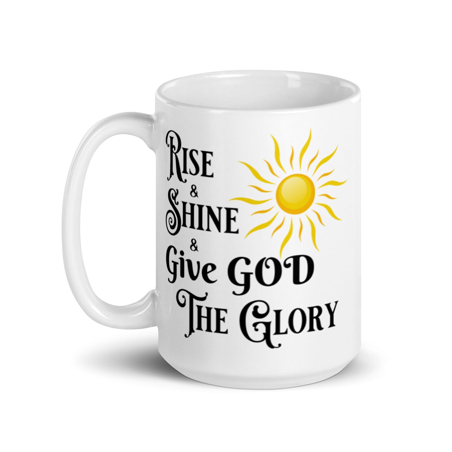 Rise & Shine | White glossy mug