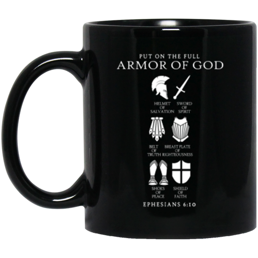 Armor of God Black Mug