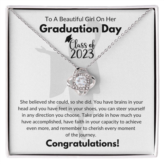 To A Beautiful Girl On Her Graduation Day | Class of 2023 | Love Knot Necklace
