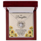 (ALMOST SOLD OUT - #1 SELLER) - 50% OFF ENDING SOON - To My Daughter | Precious Daughter Sunflower | Love Knot Necklace