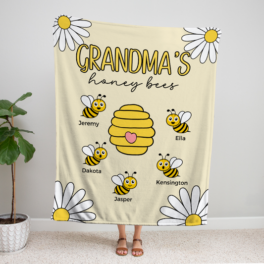 Personalized Honey Bees Blanket