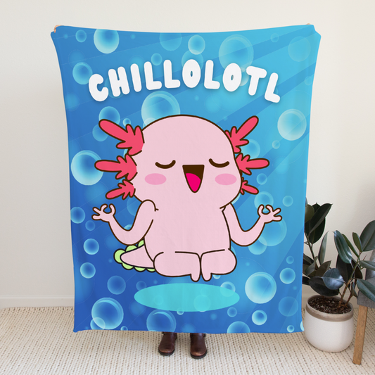 Chillolotl Axolotl Arctic Fleece Blanket 50x60