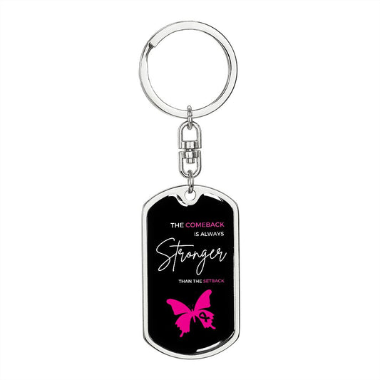 Stronger | Breast Cancer Awareness | Keychain