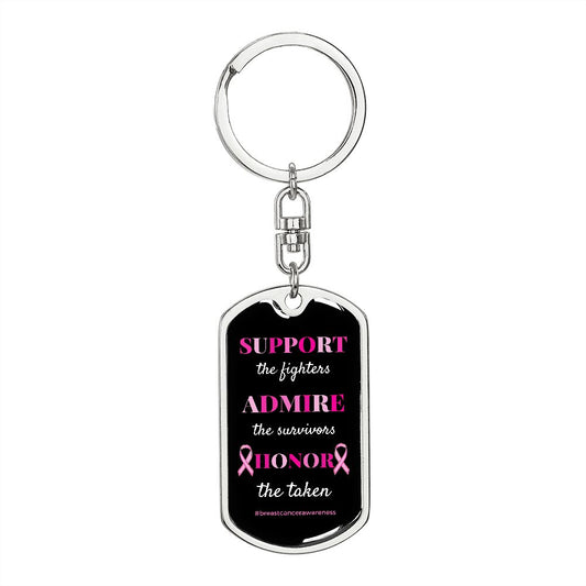 Support Admire Honor | Breast Cancer Awareness | Keychain