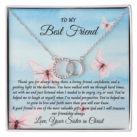 To My Best Friend Thank You For Always Being There Perfect Pair Necklace