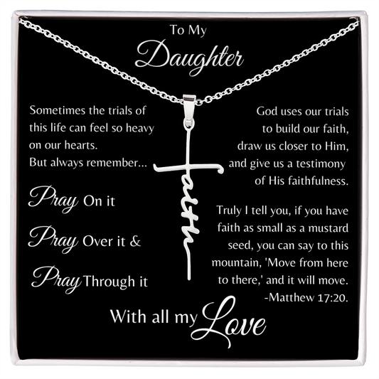To My Daughter | Pray Through It | Faith Necklace