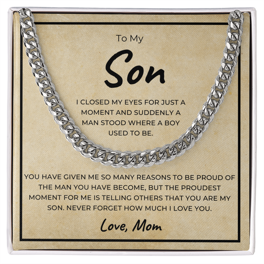 To My Son | Suddenly A Man | Cuban Link Chain